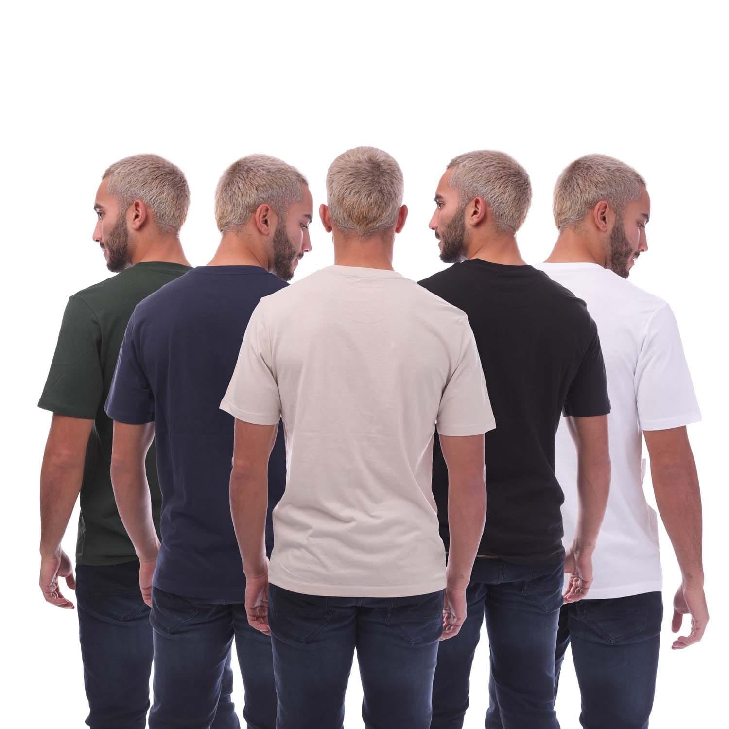 Jack and Jones Mens Warrior S 5 Pack T-Shirts