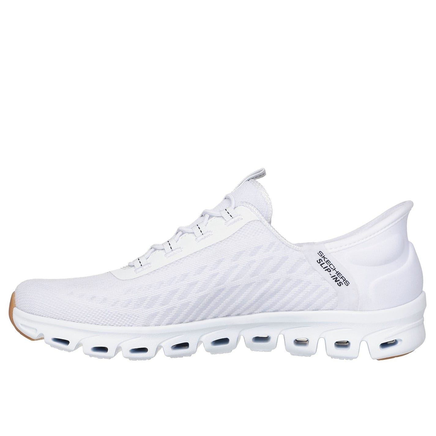 Skechers Glide Step Ribbed Lace-Up Trainers