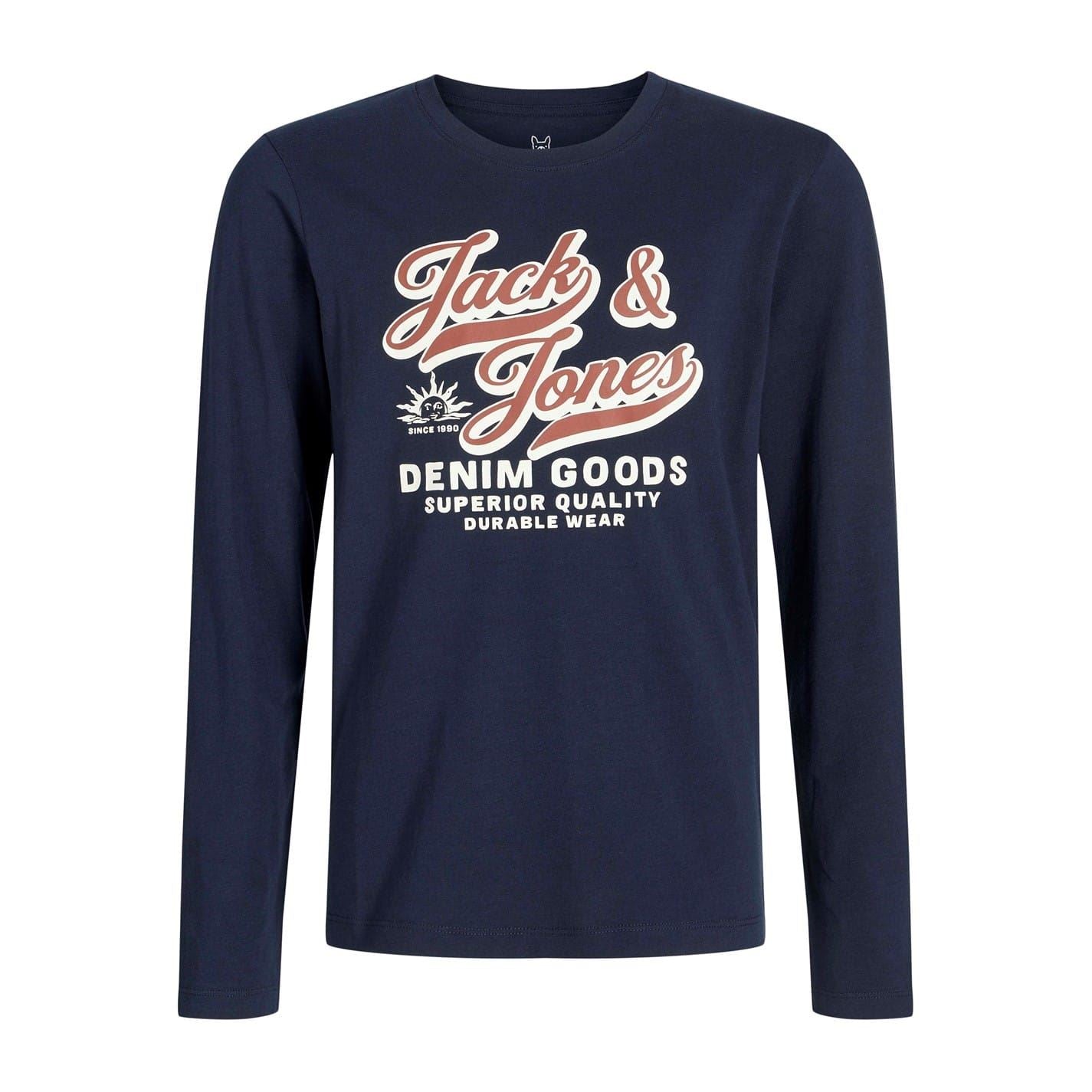 Jack and Jones Logo Longsleeve T-Shirt Junior Boys