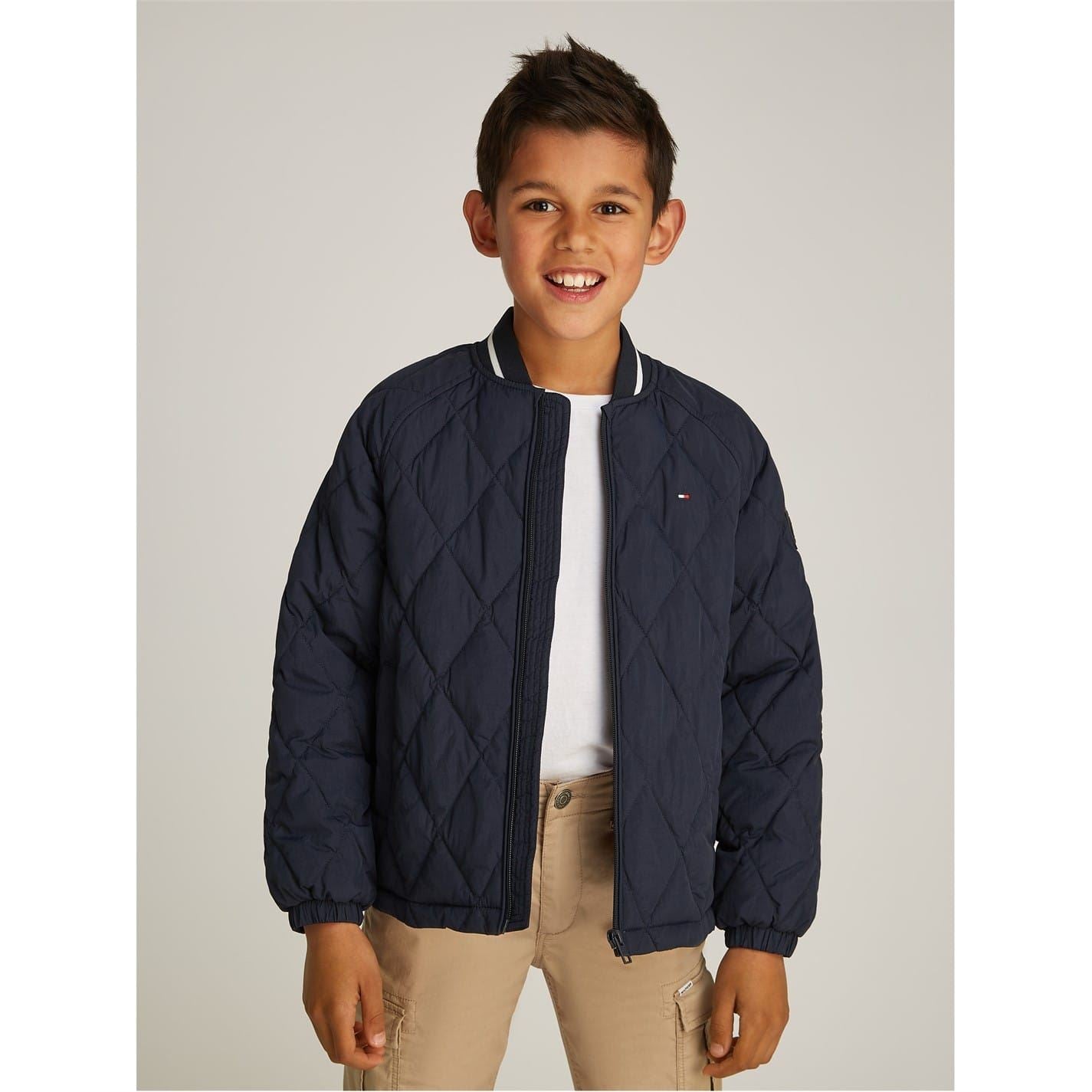 Tommy Hilfiger Quilted Bomber Jacket with Elasticated Cuff