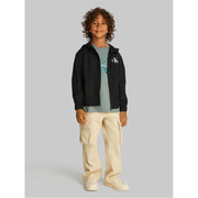 Calvin Klein Jeans Monologo Solid Patterned Windbreaker Jacket