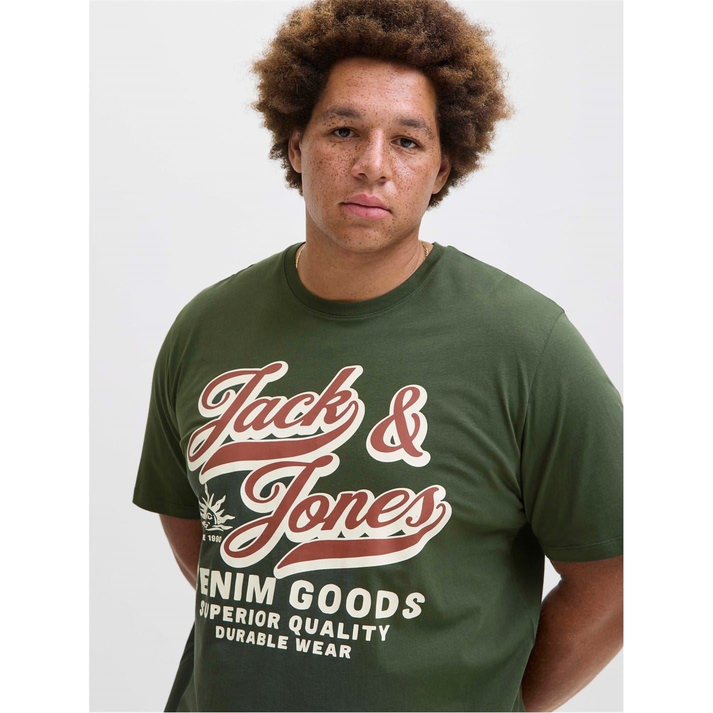 Jack and Jones Mens Logo T-Shirt Plus Size
