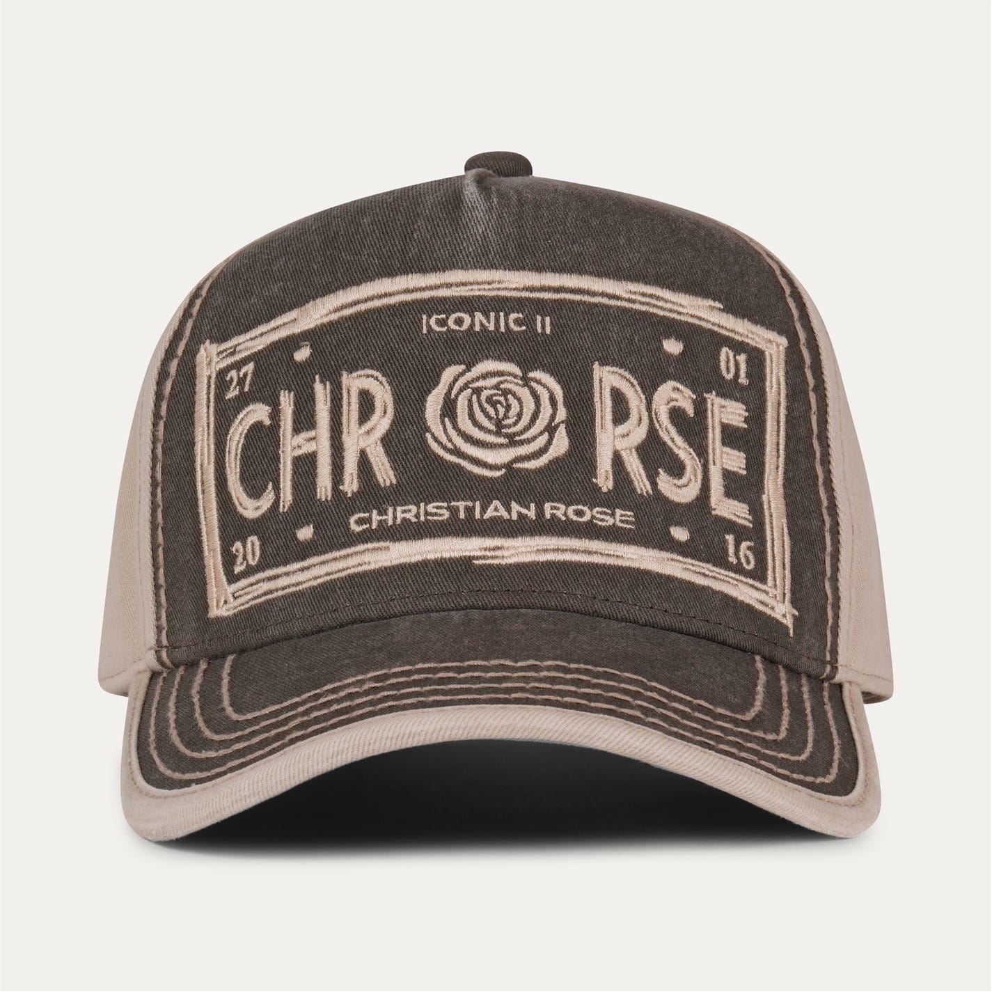 Christian Rose Vintage Plate Sketch Trucker Cap