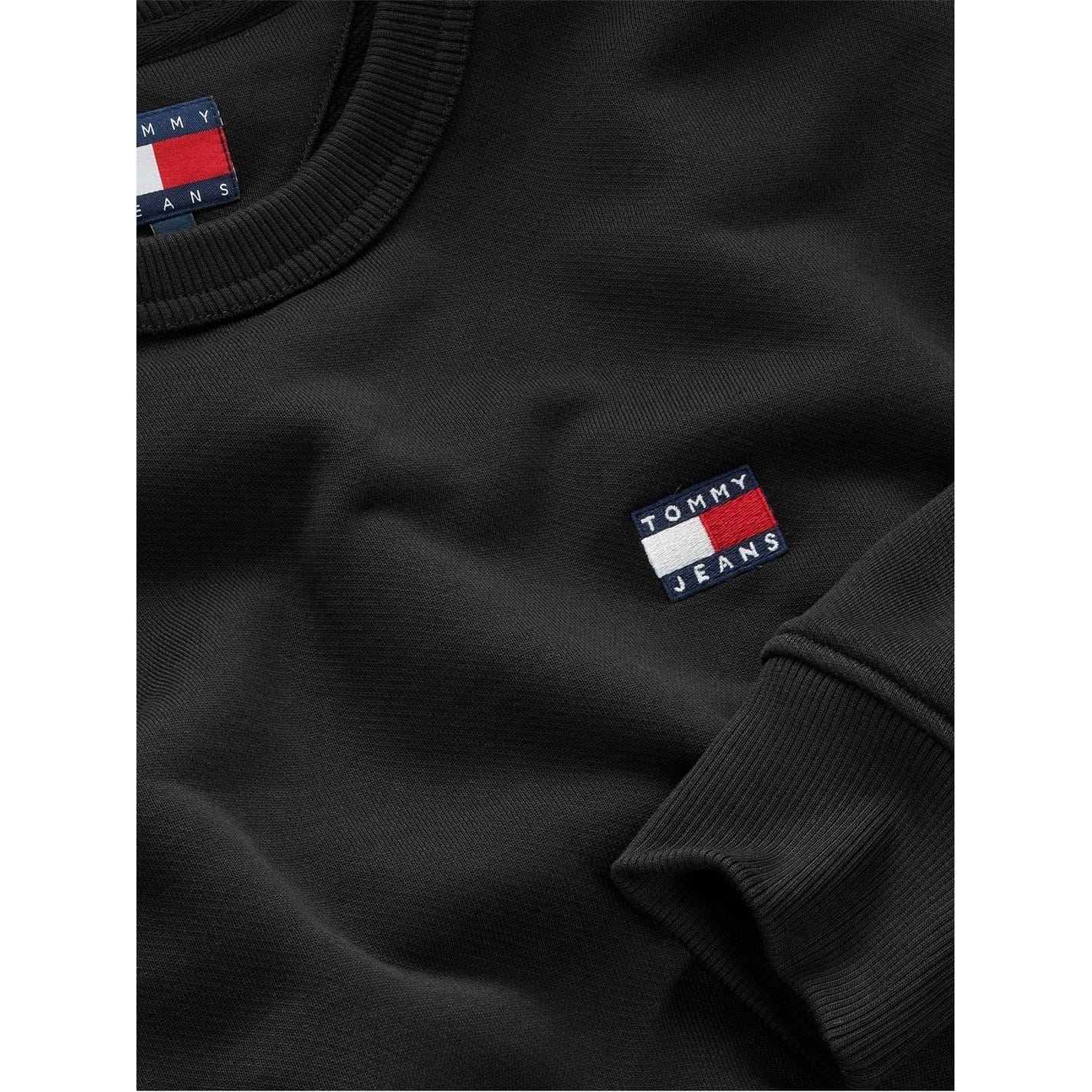 Tommy Jeans TJM Rubber Badge Regular Fit Crew Neck Long Sleeve Sweatshirt