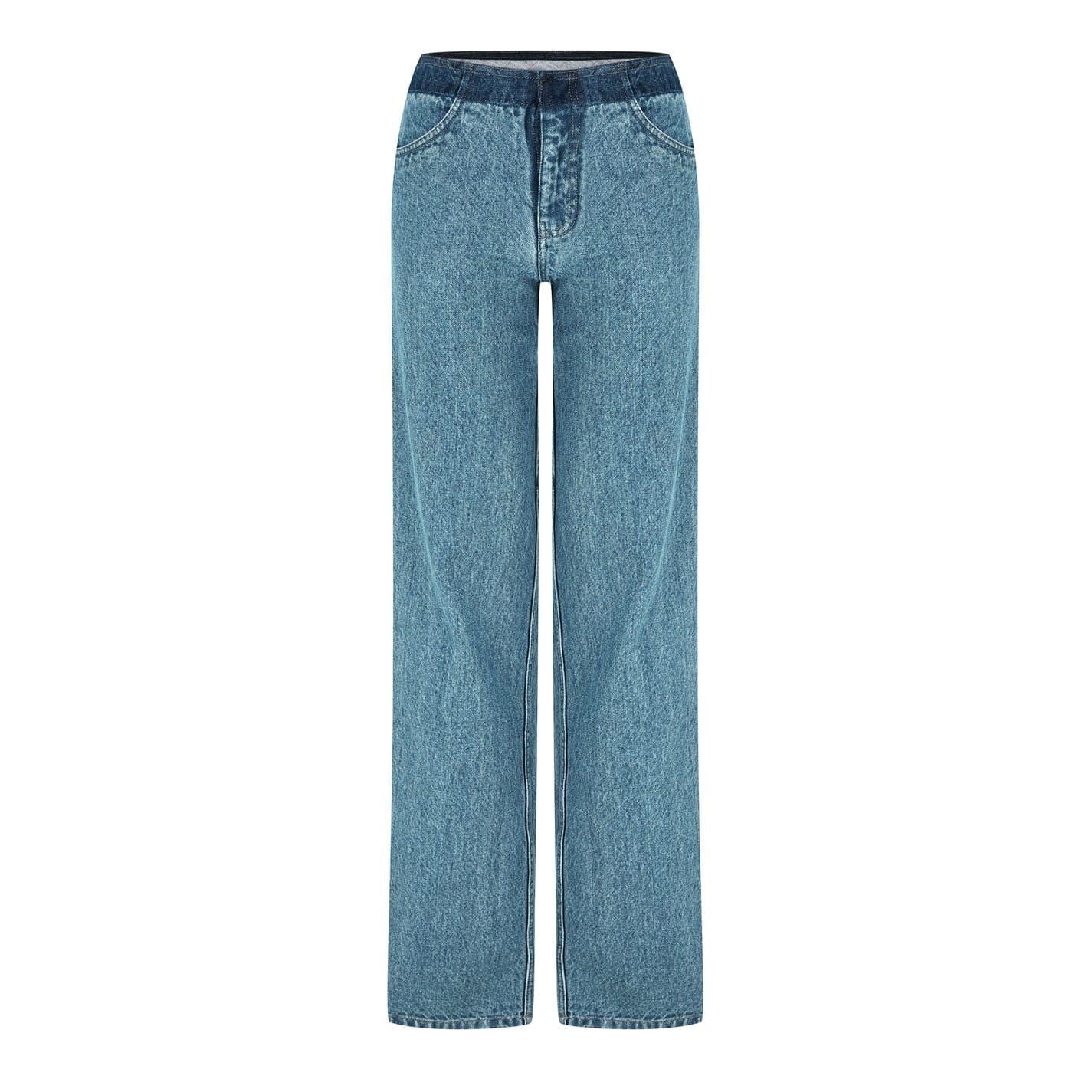 Christopher Esber Wide Leg Relaxed Fit Denim Jeans