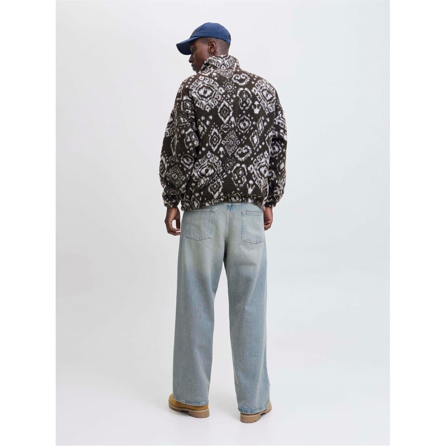 Jack and Jones Mens Paddy Teddy Half Zip Top