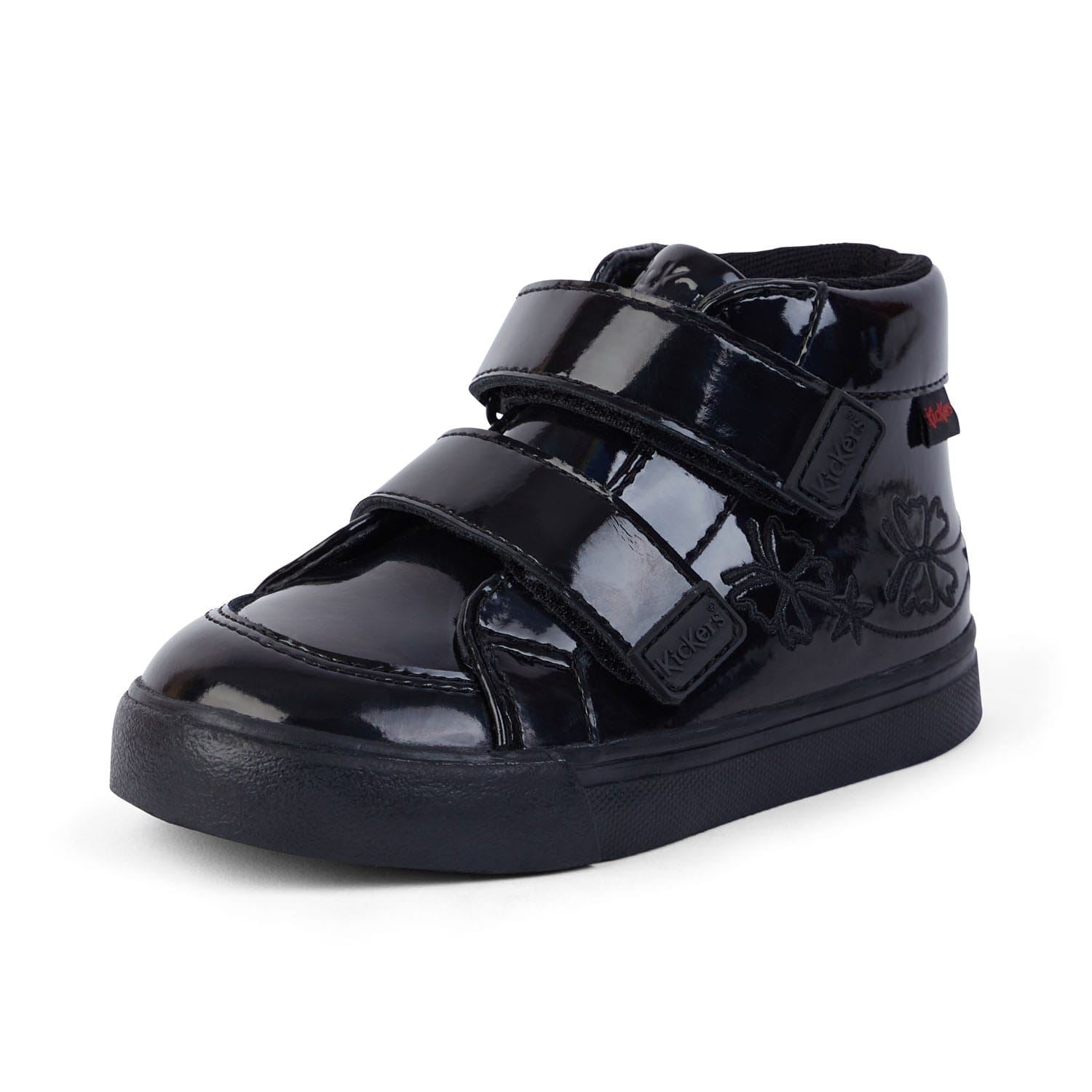 Kickers Kids Tovni Hi Stardust Patent Boots