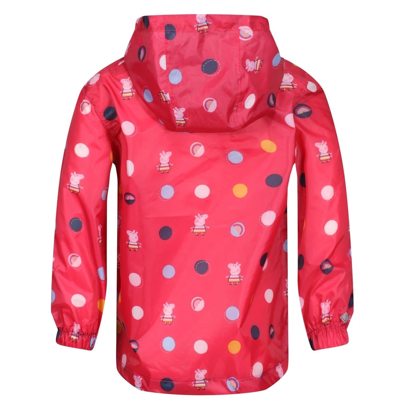 Regatta Pepa Polka Dot Hooded Rain Jacket