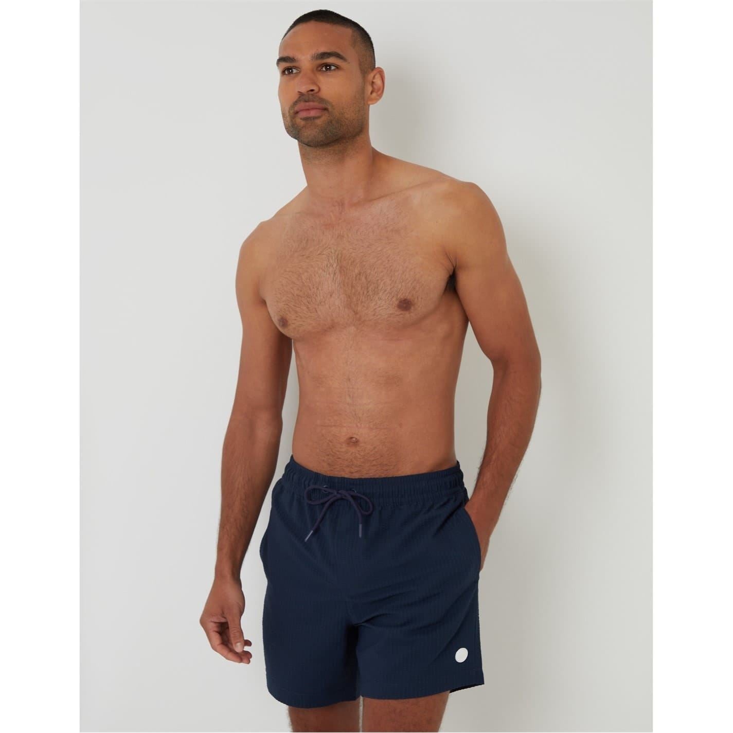 Threadbare Rola Relaxed Fit Textured Swim Shorts