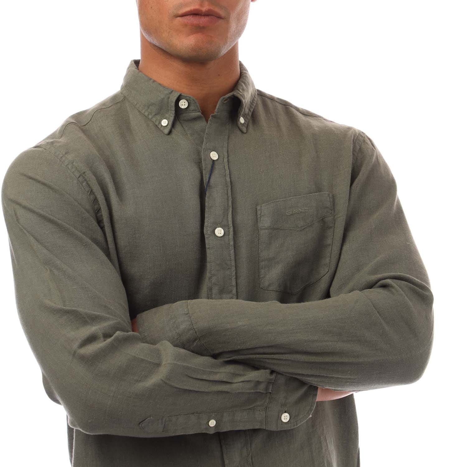 Gant Regular Fit Garment Dyed Linen Shirt