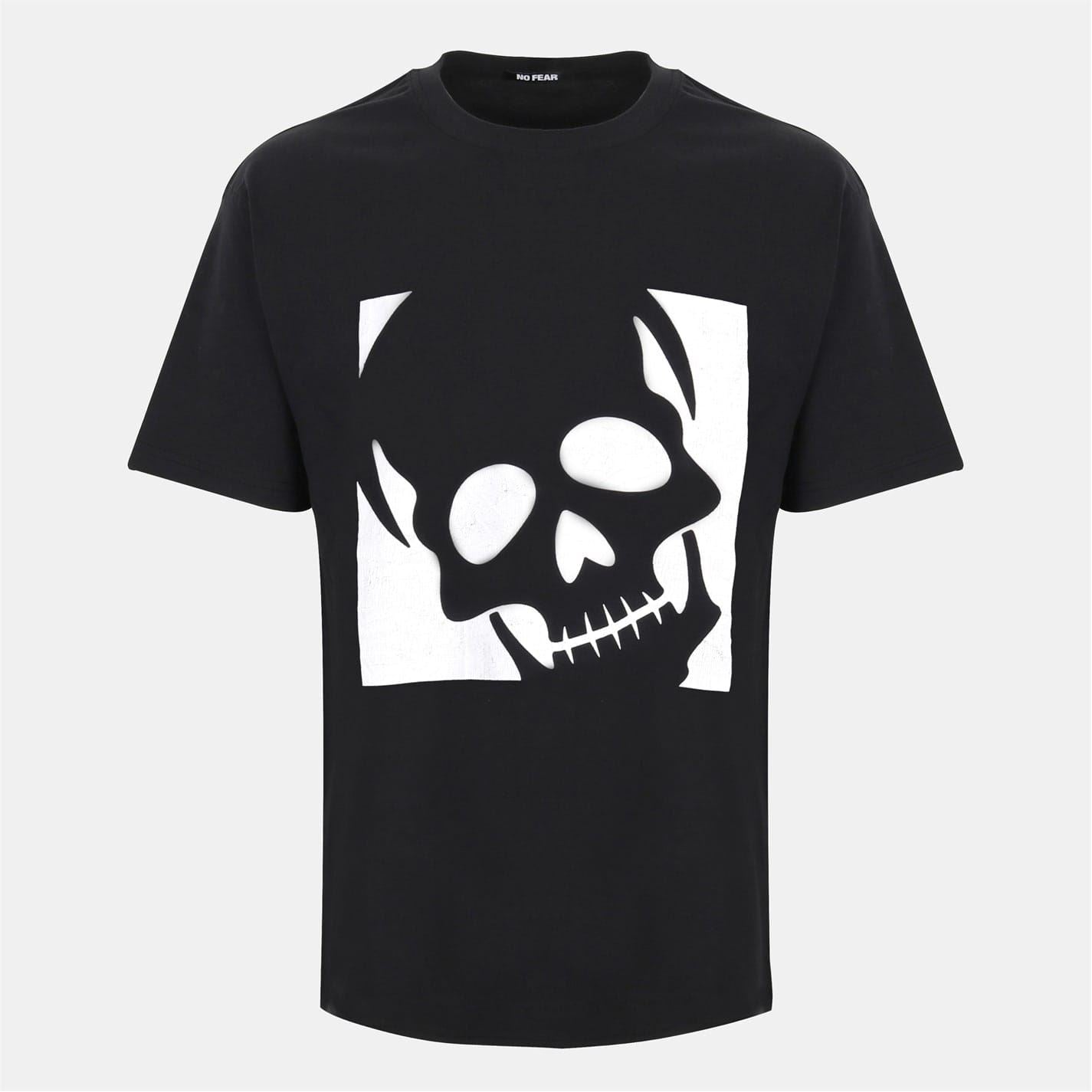 No Fear Logo Print Crew Neck Short Sleeve T-Shirt