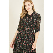 Mela London Ditsy Floral Pleated Midi Dress