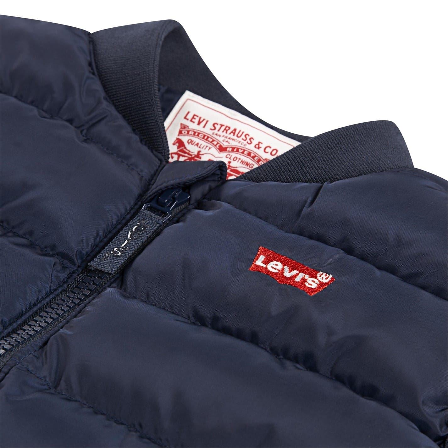 Levis Solid Patterned Mock Neck Gilet