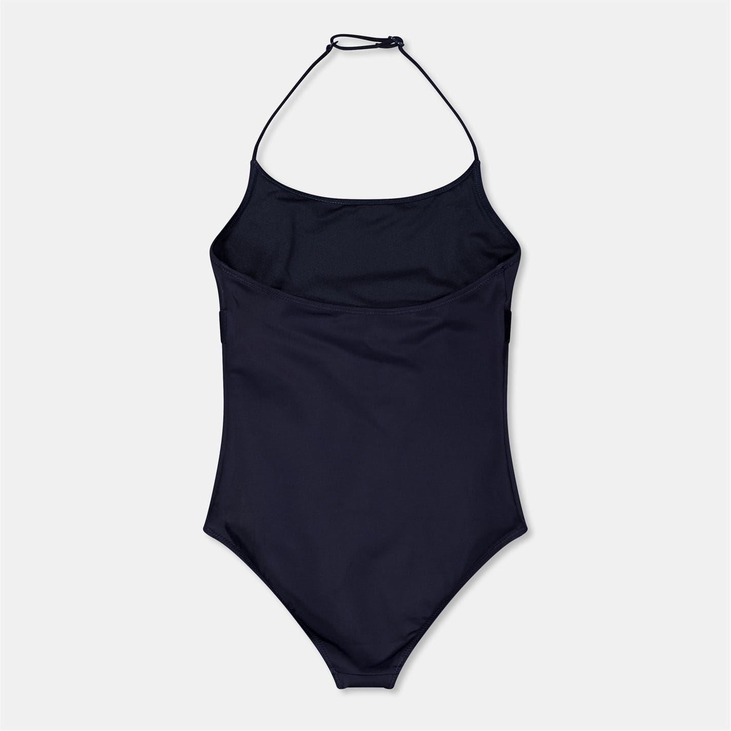 Tommy Hilfiger Halter Neck Logo Print One Piece Swimsuit