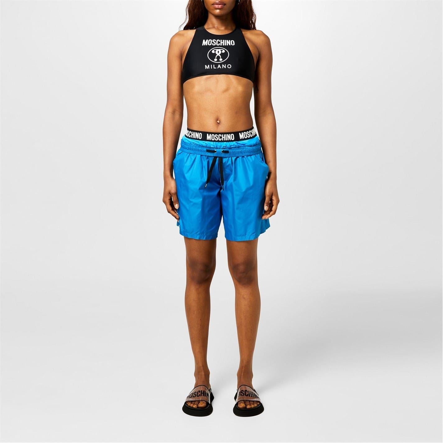 Moschino Plunging Neck Relaxed Fit Swim Short