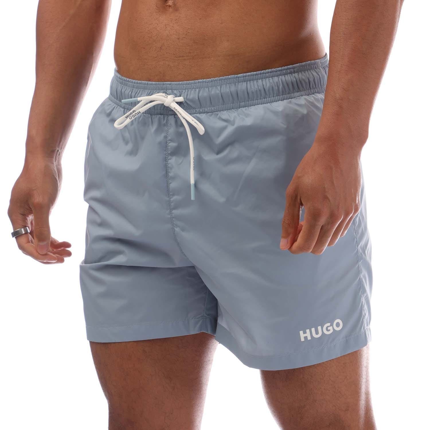Hugo Haiti Contrast Logo Swim Shorts