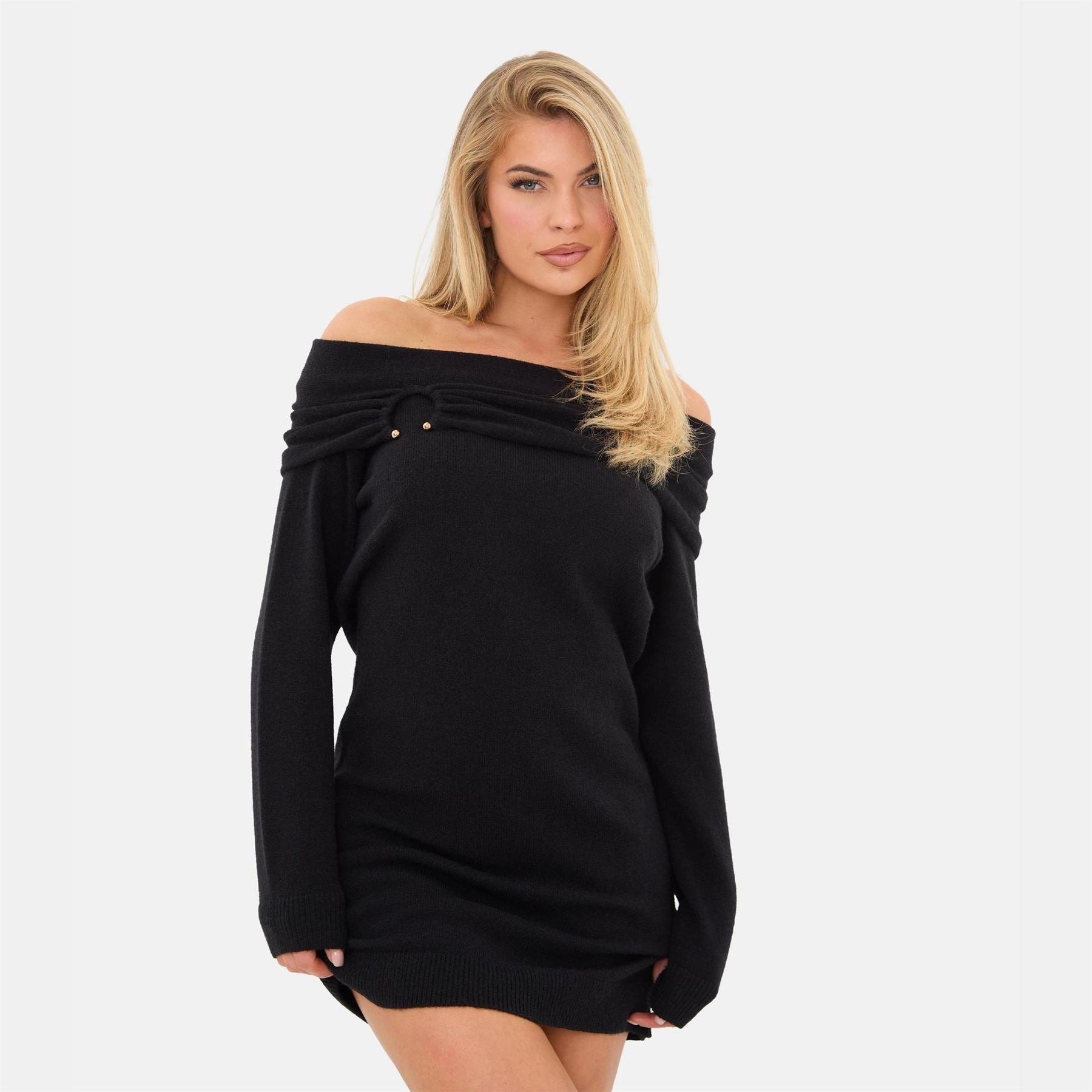 I Saw It First Trim Bardot Mini Dress