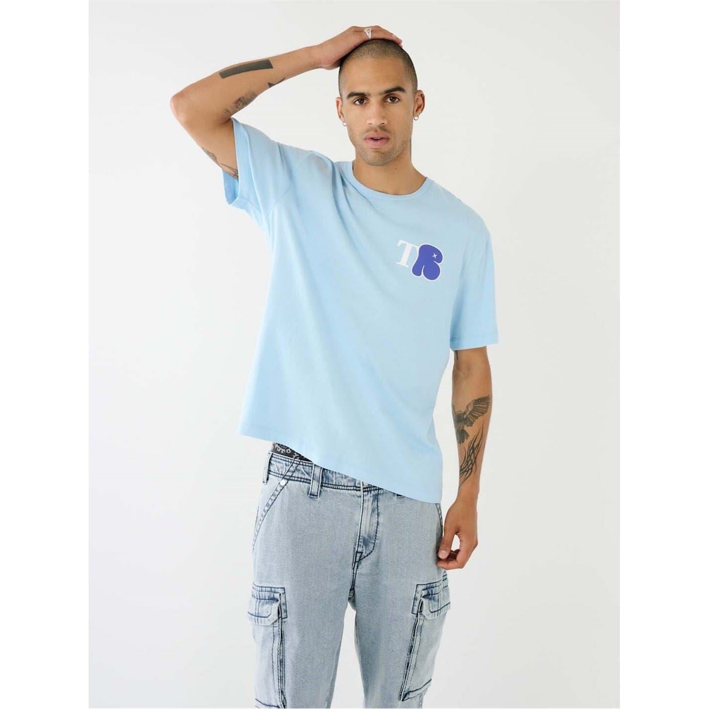 True Religion Regular Fit Logo Print Crew Neck T-Shirt