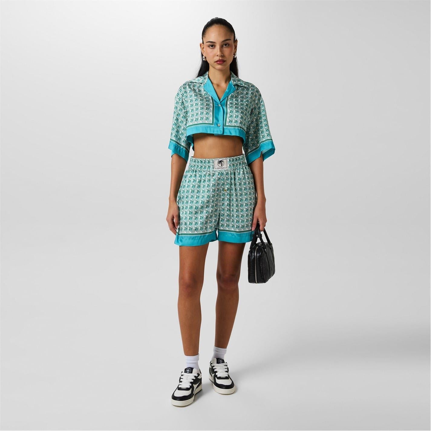 Palm Angels Palm Diamond Cropped Regular Fit Shirt