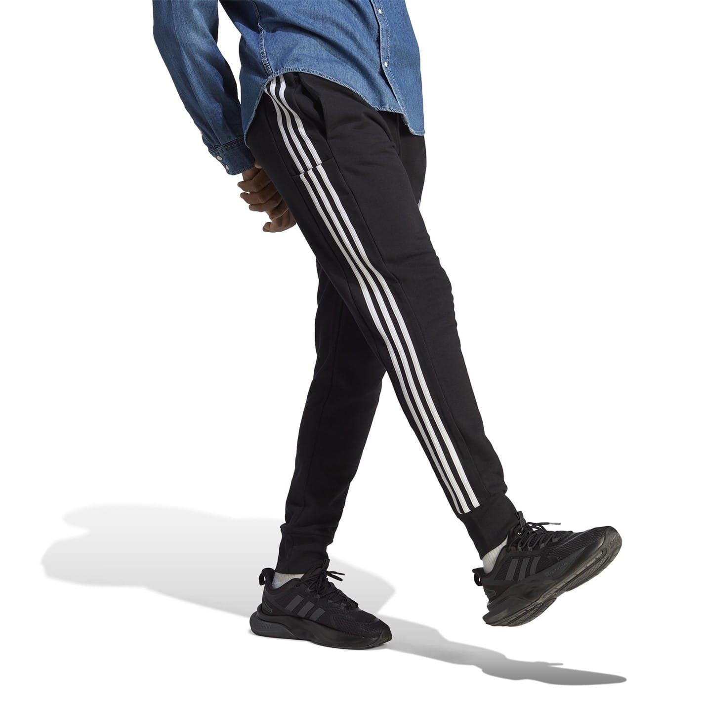 adidas Essentials French Terry Tapered Cuff 3  Stripes Joggers