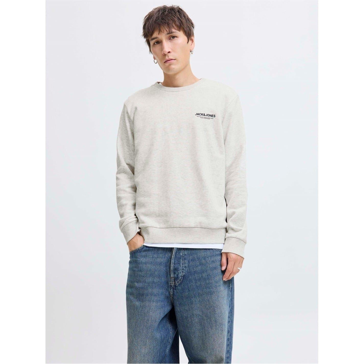 Jack and Jones 2 Pack Mason Crew Neck Long Sleeve Sweatshirt