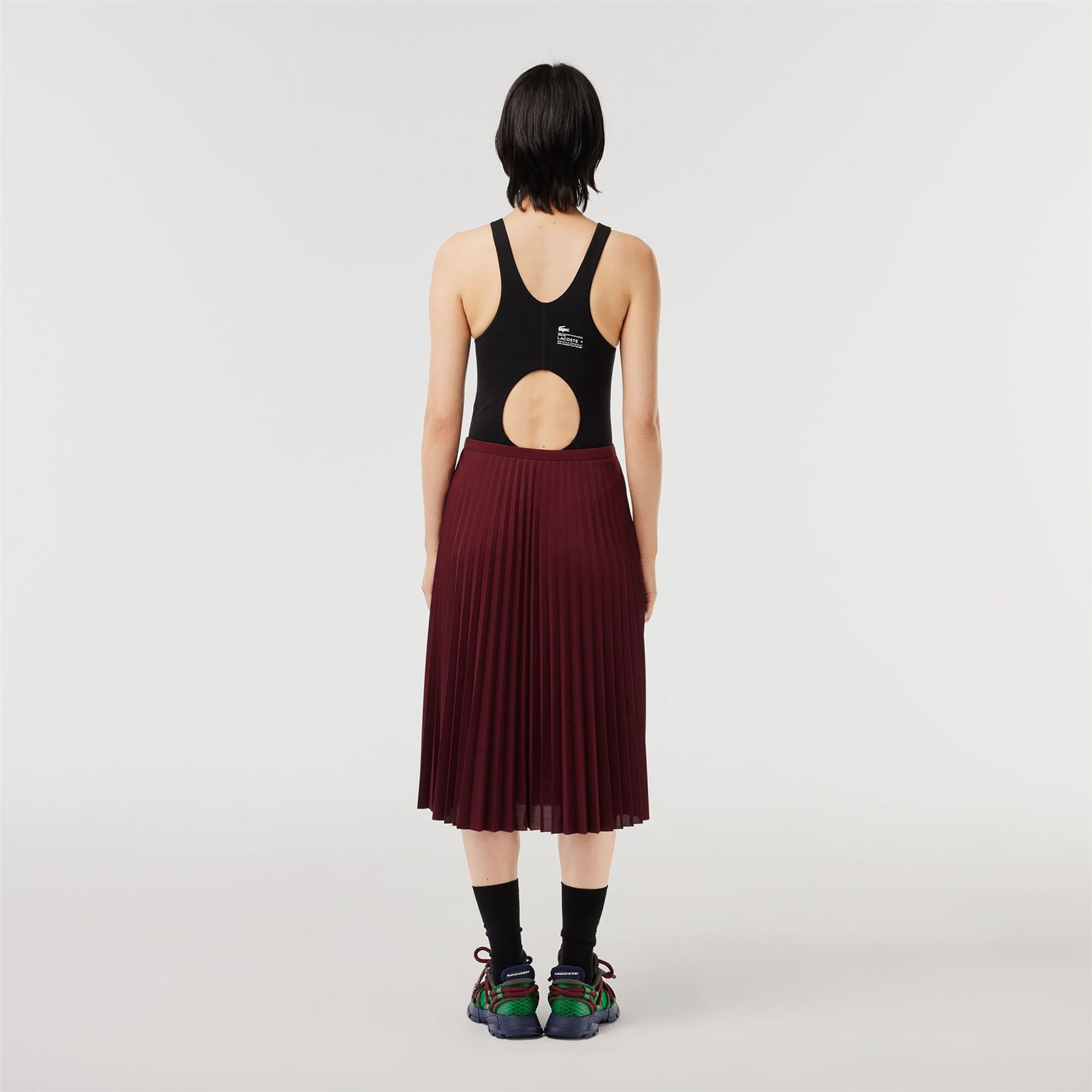 Lacoste Elasticated Waist Flowing Pleated Skirt