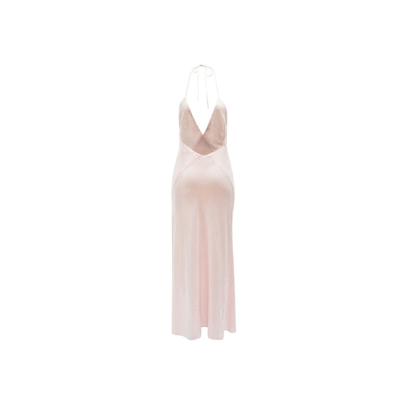 Bardot Sequin Halter Neck Maxi Slip Dress