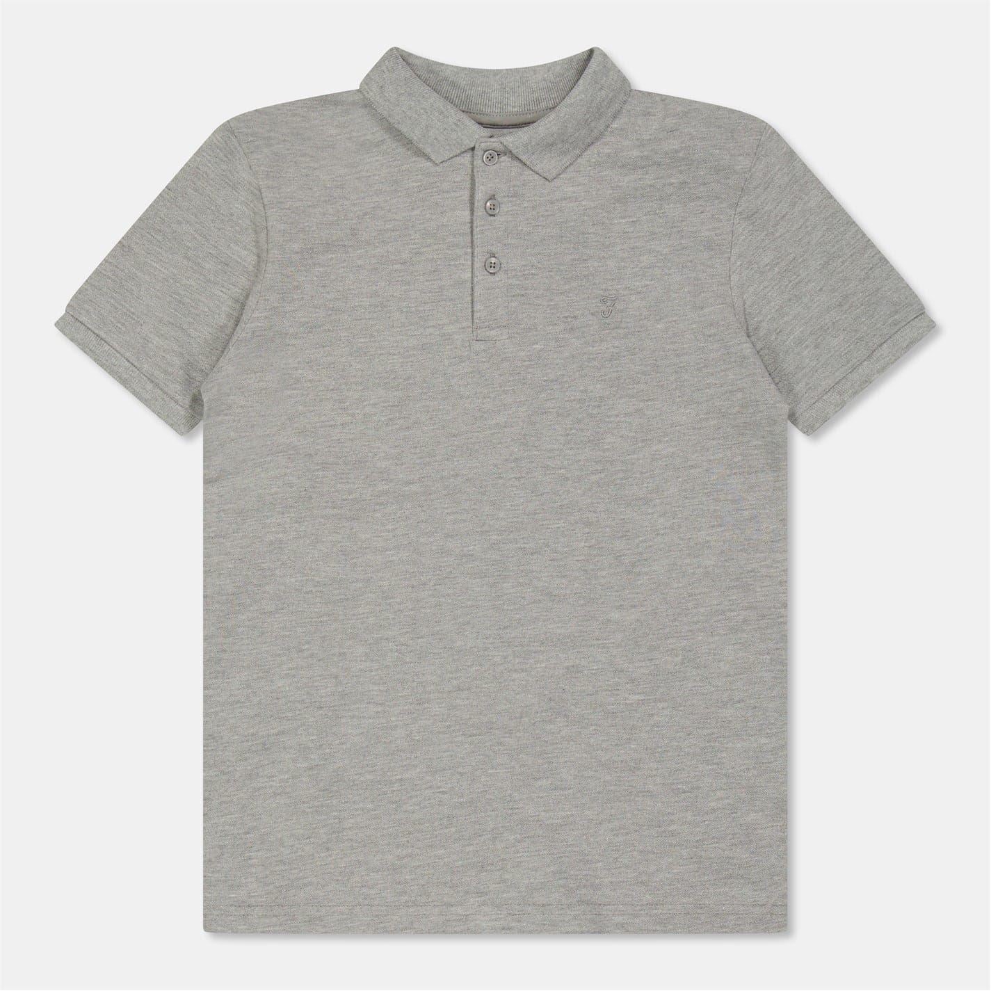 Farah Bugsworth Embroidered Collared Short Sleeve T-Shirt