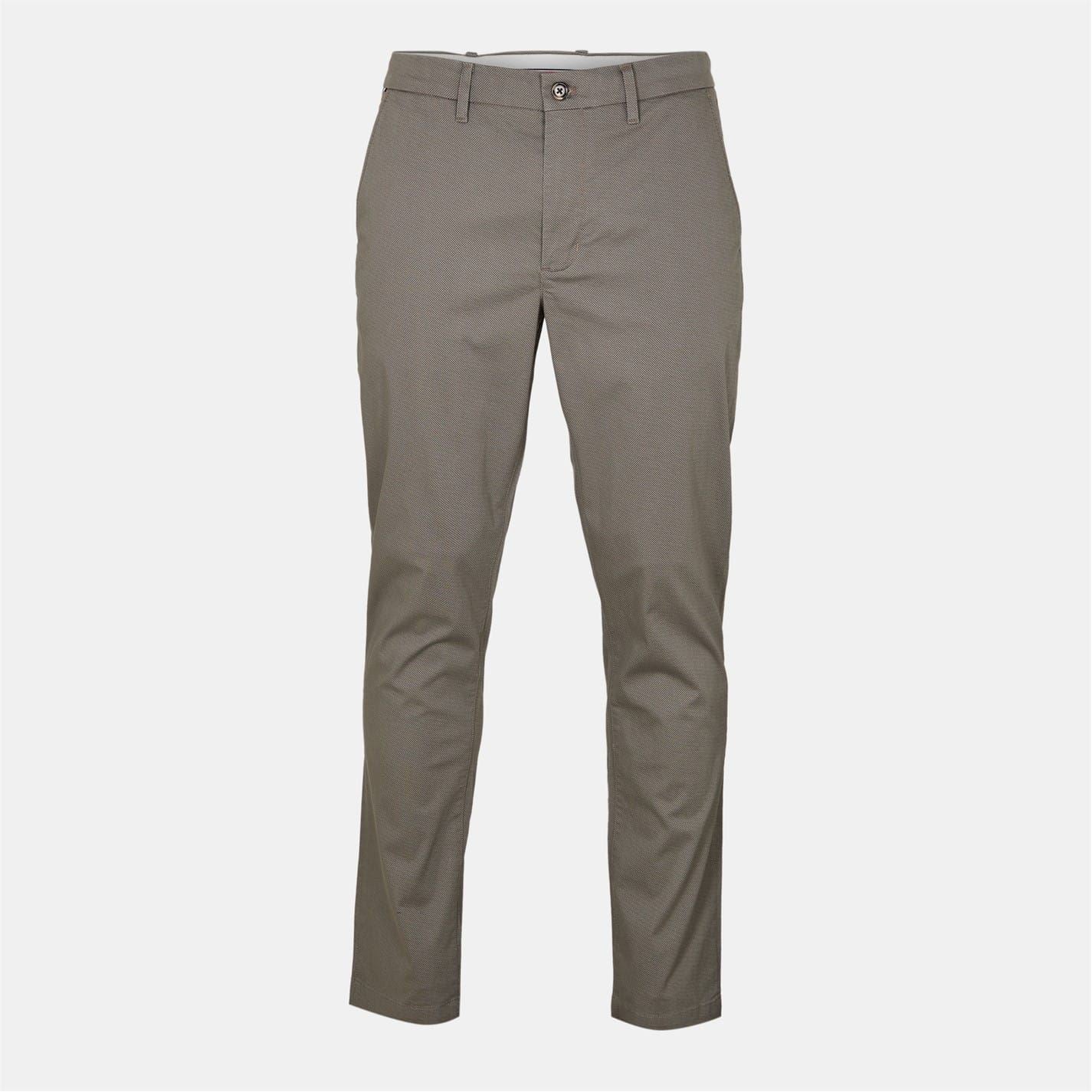 Tommy Hilfiger Denton Solid Patterned Straight Chinos