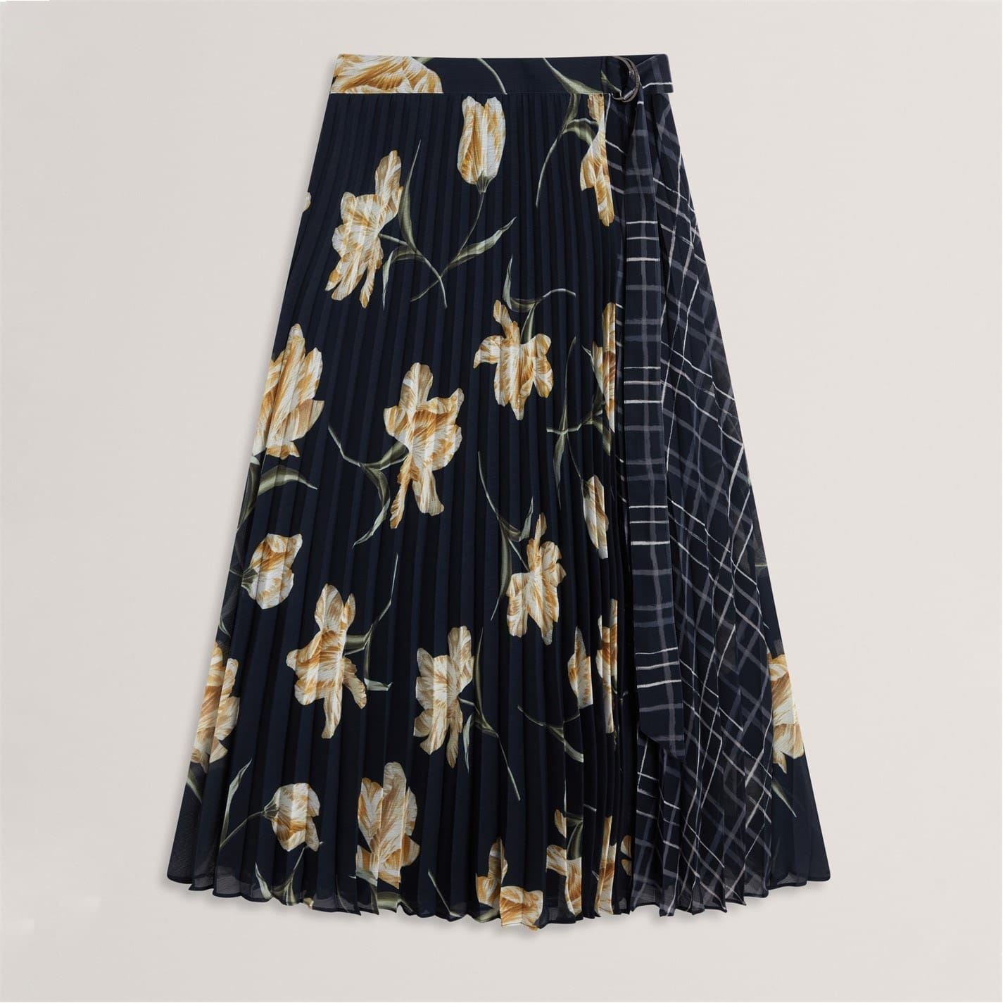 Ted Baker Print Midi Skirt
