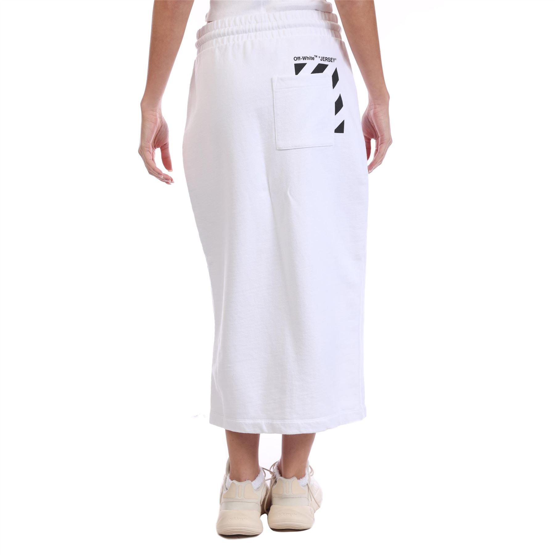 Off White Diagonal Pocket Sweat Skirt