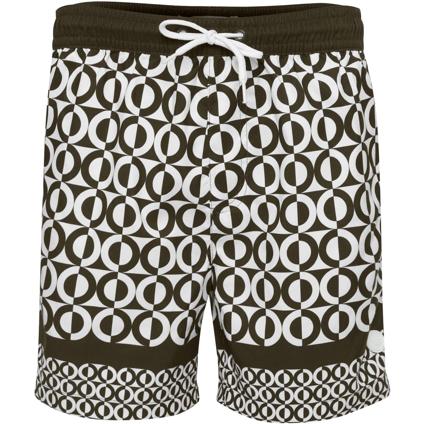 Threadbare Geometric Patterned Swim Shorts