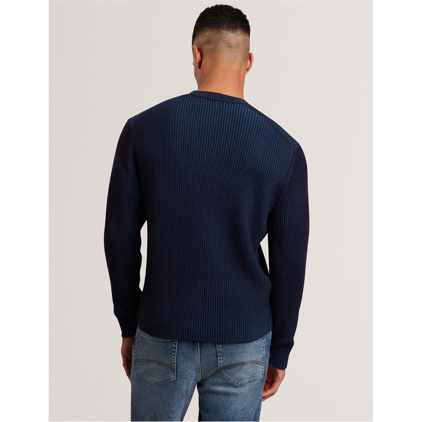 Ted Baker Textured Crew Neck Long Sleeve Sweater