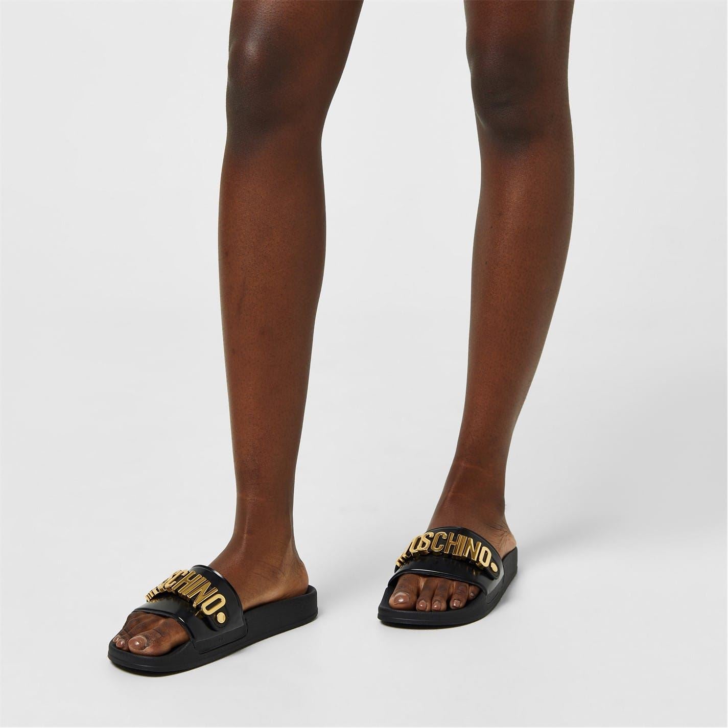 Moschino Logo Pool Sliders