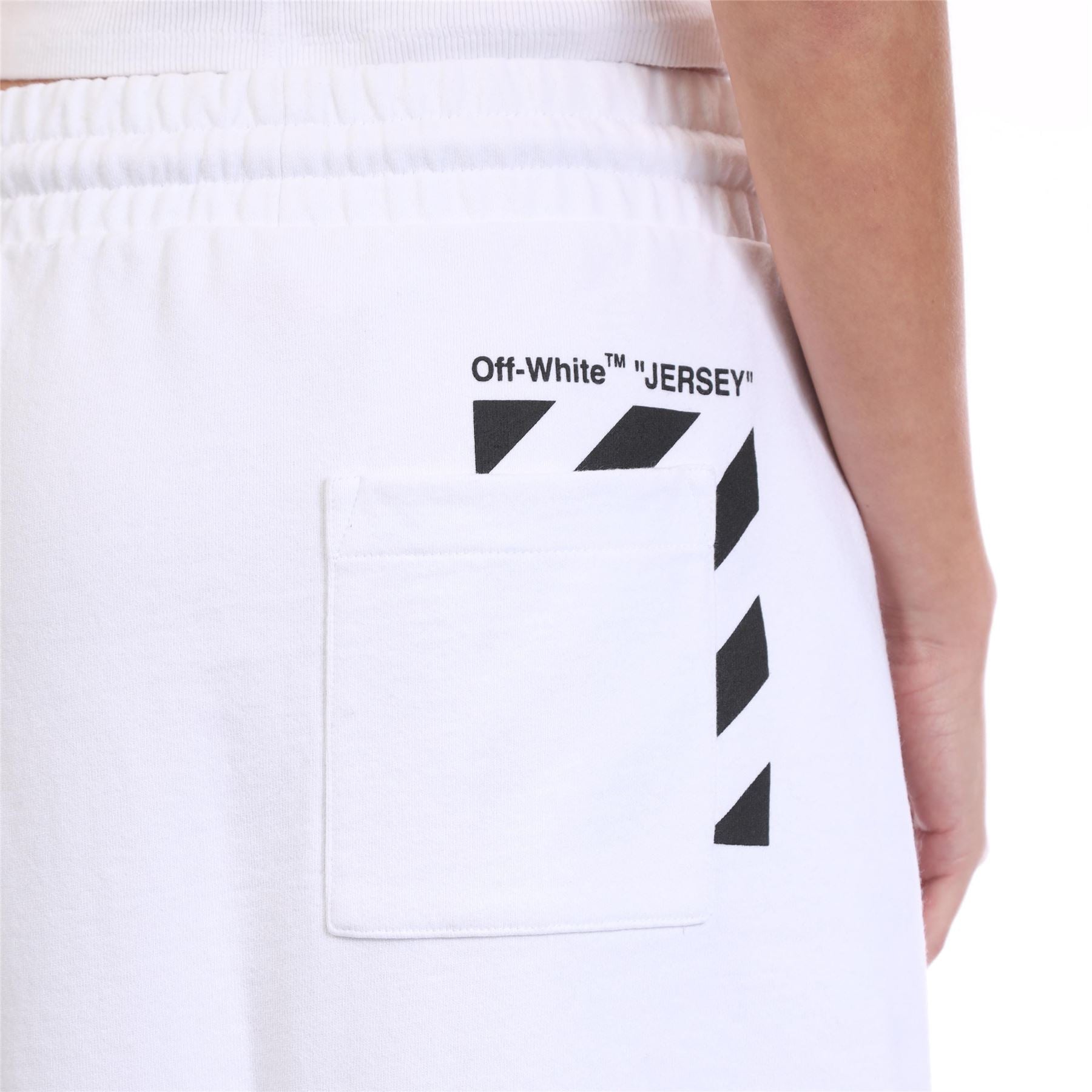 Off White Diagonal Pocket Sweat Skirt
