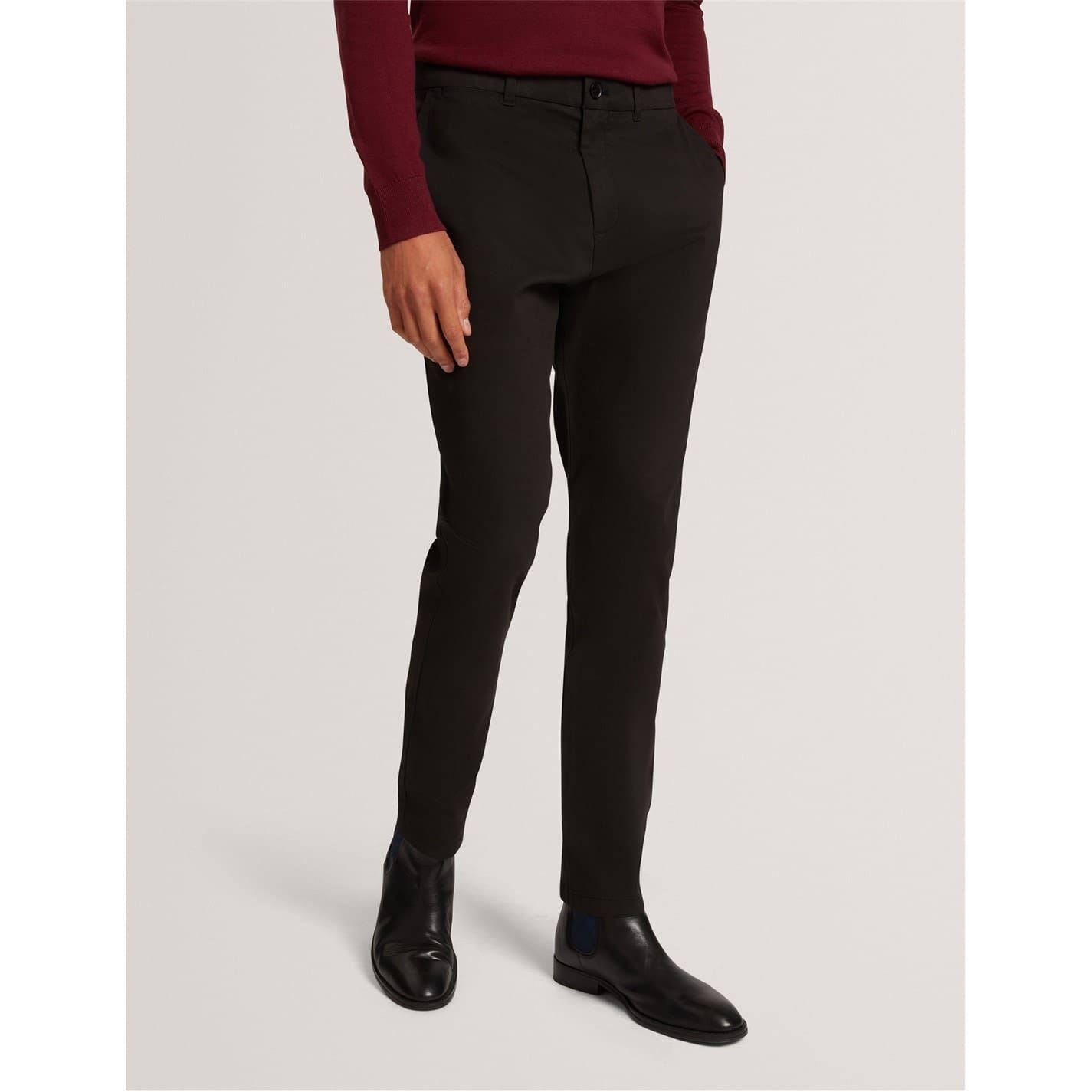 Ted Baker Solid Patterned Slim Chinos