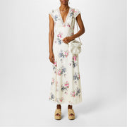 LoveshackFancy Theodore V-Neck Maxi Slip Dress