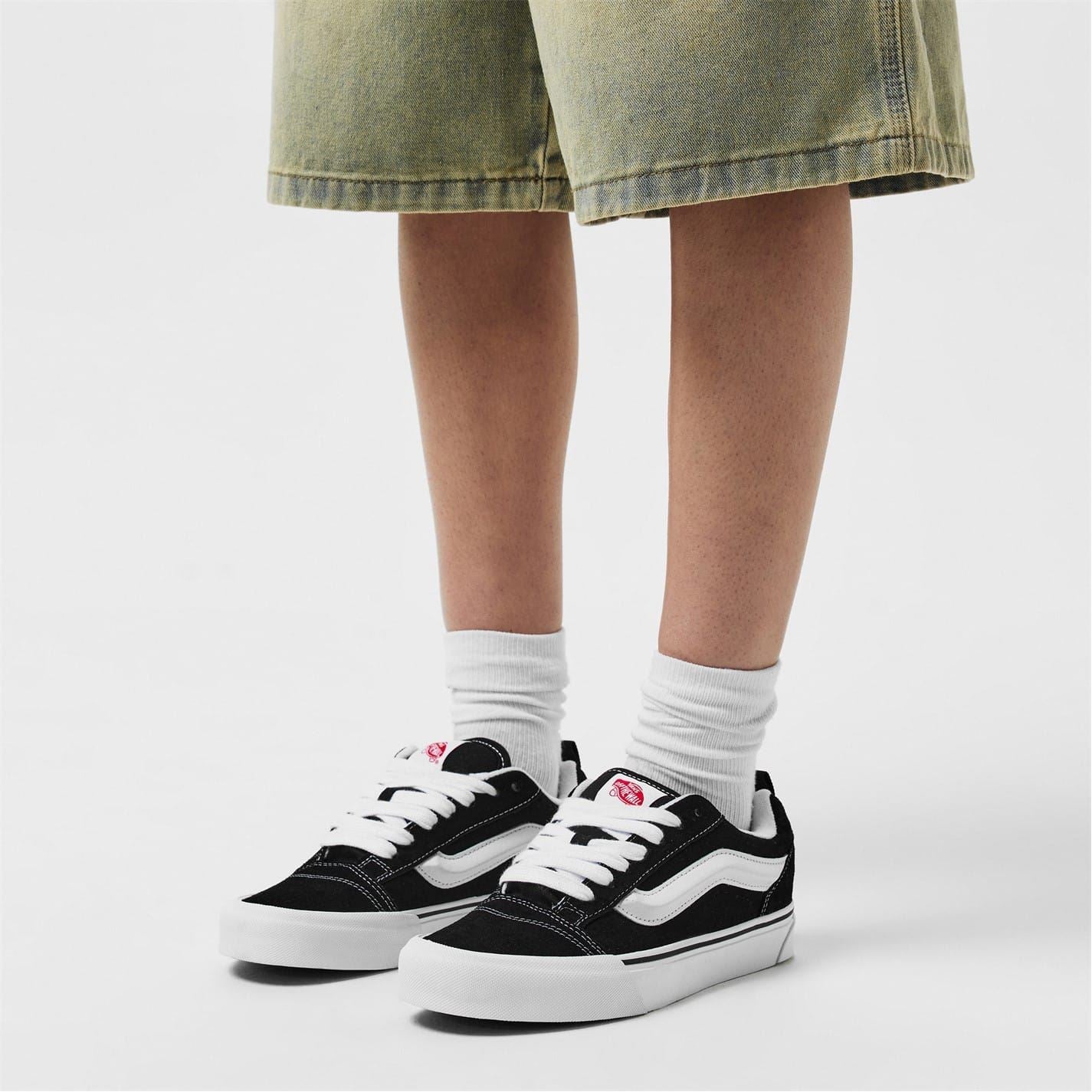 Vans Skool Black True White Canvas Low Top Sneakers