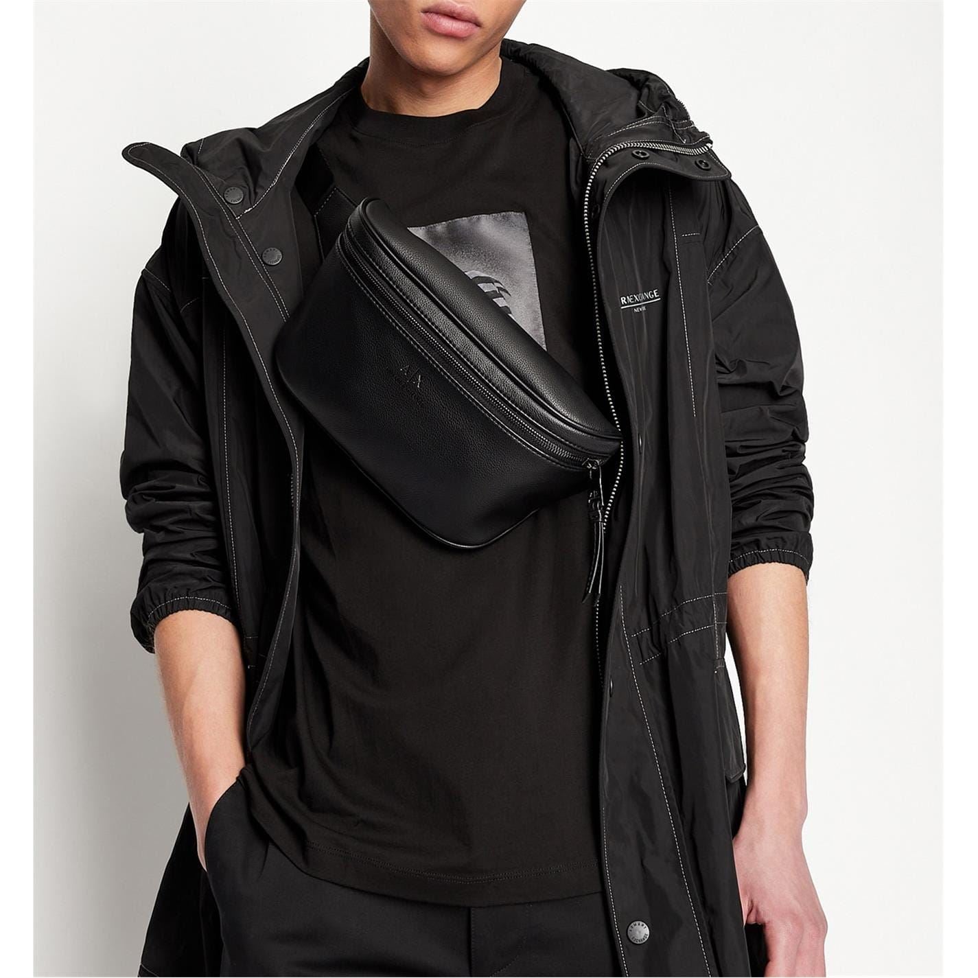 Armani Exchange Exchange Logo Leather Bum Bag Mens