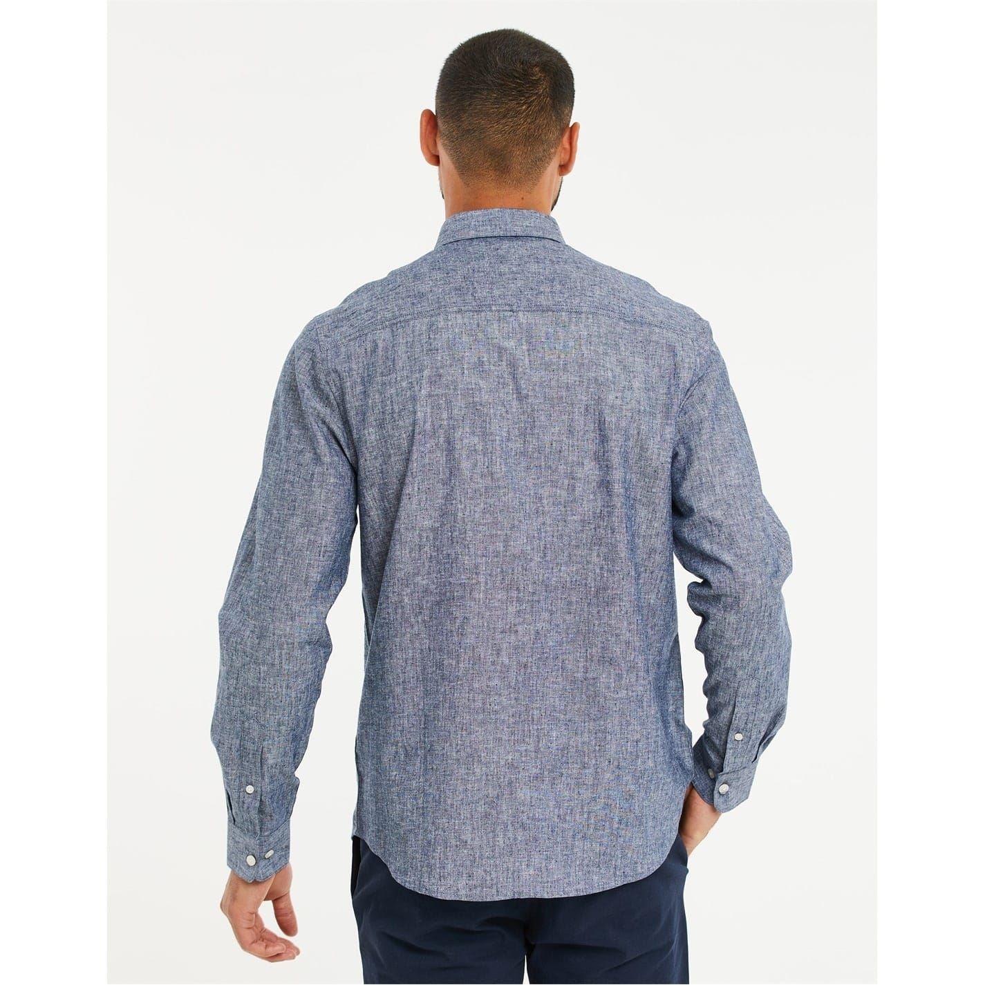 Threadbare Regular Fit Long Sleeve Button Down Collar Shirt