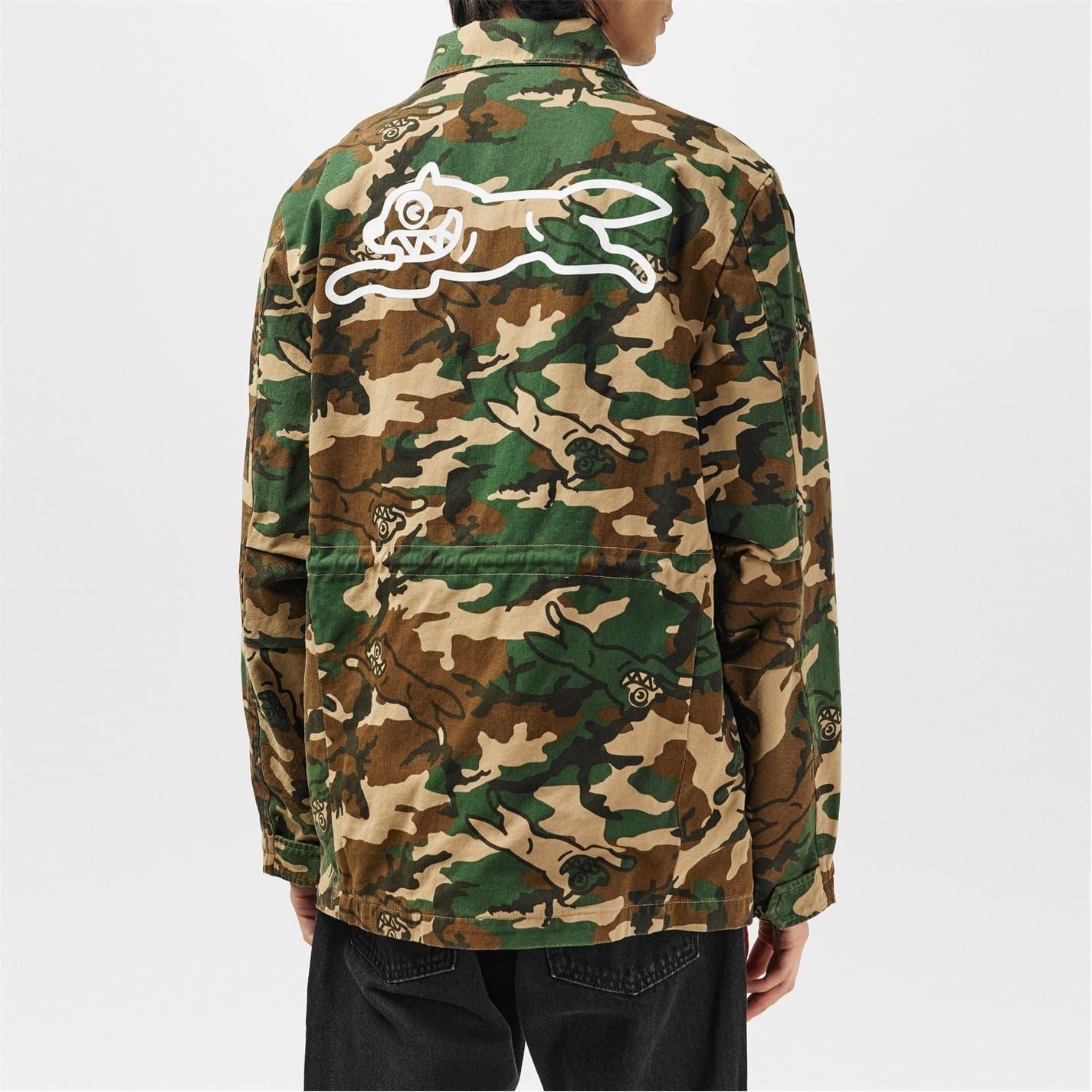 ICECREAM Run Camo Patterned Dog Field Jacket