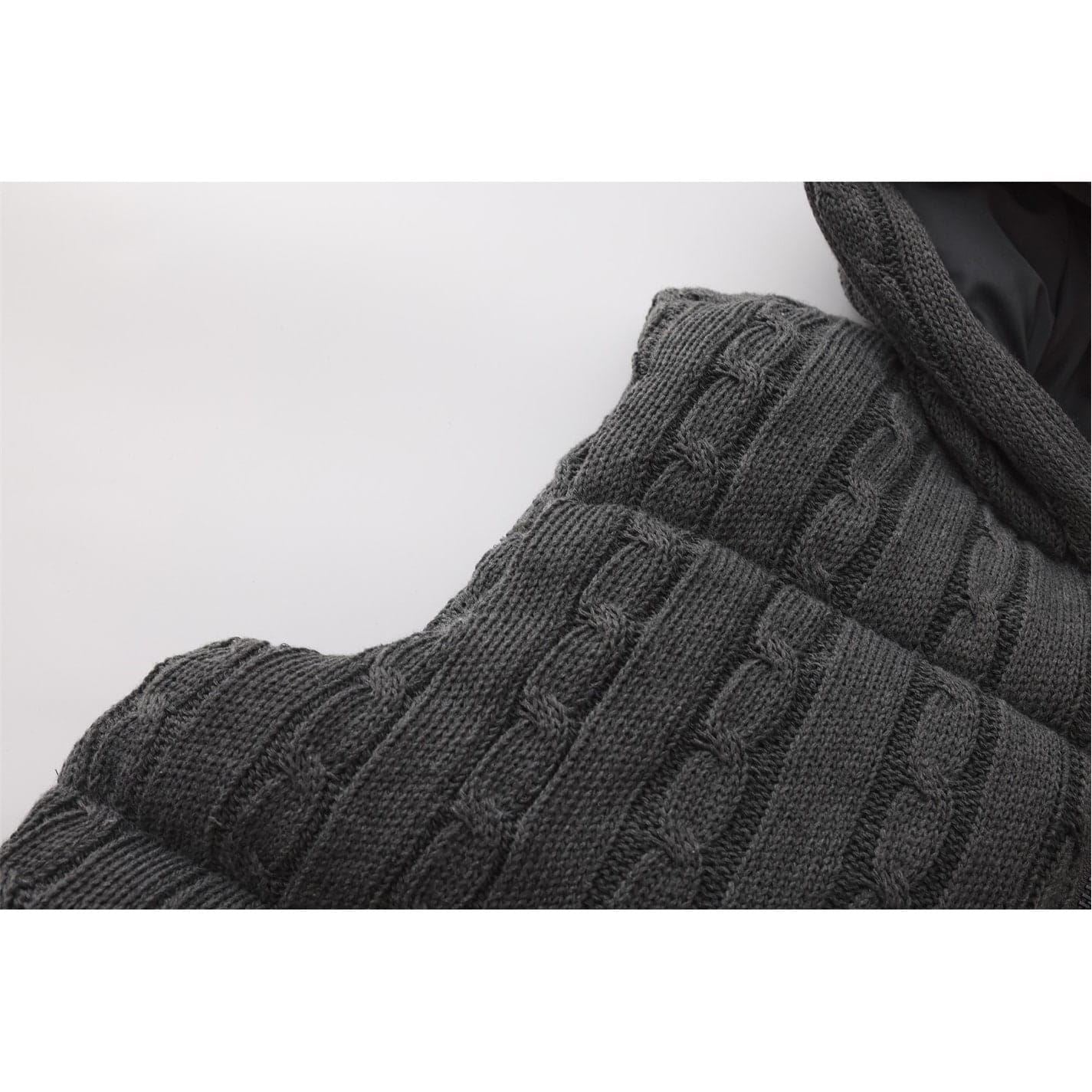 SoulCal Cable Knit Hooded Gilet