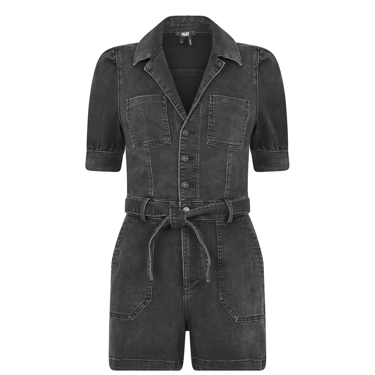 Paige Mayslie Collared Short Sleeve Romper