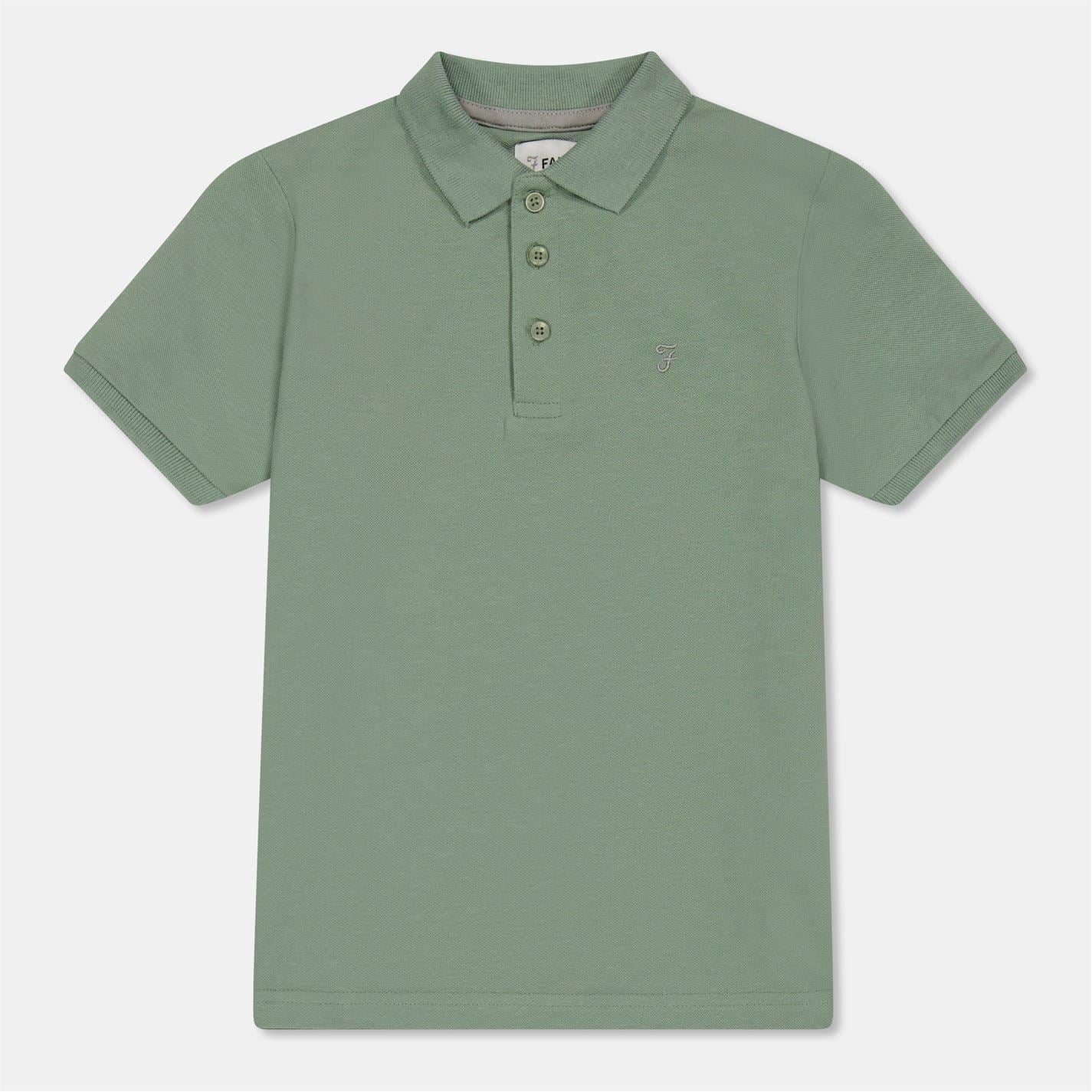 Farah Bugsworth Embroidered Collared Short Sleeve T-Shirt