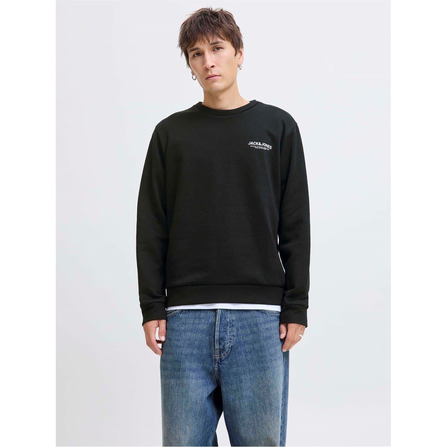 Jack and Jones 2 Pack Mason Crew Neck Long Sleeve Sweatshirt