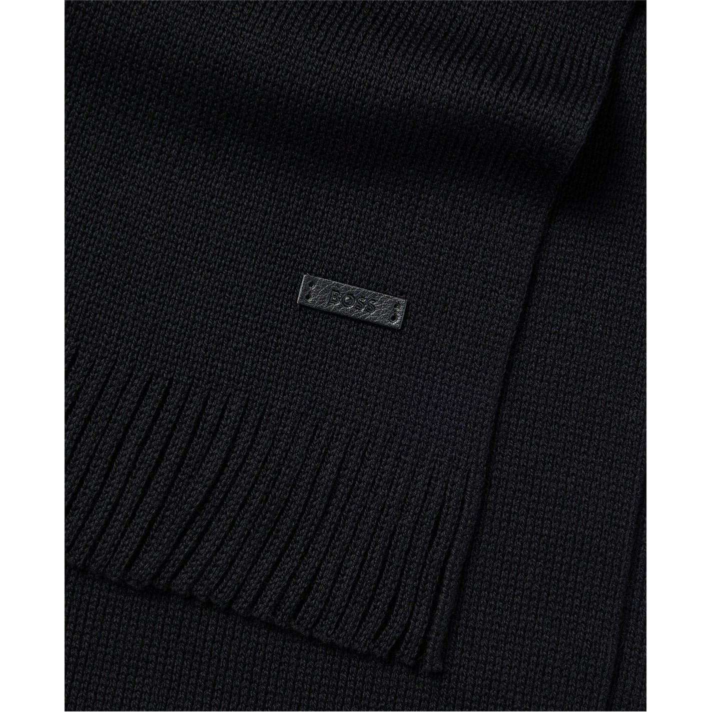 Boss Solid Oblong Scarf with Patch