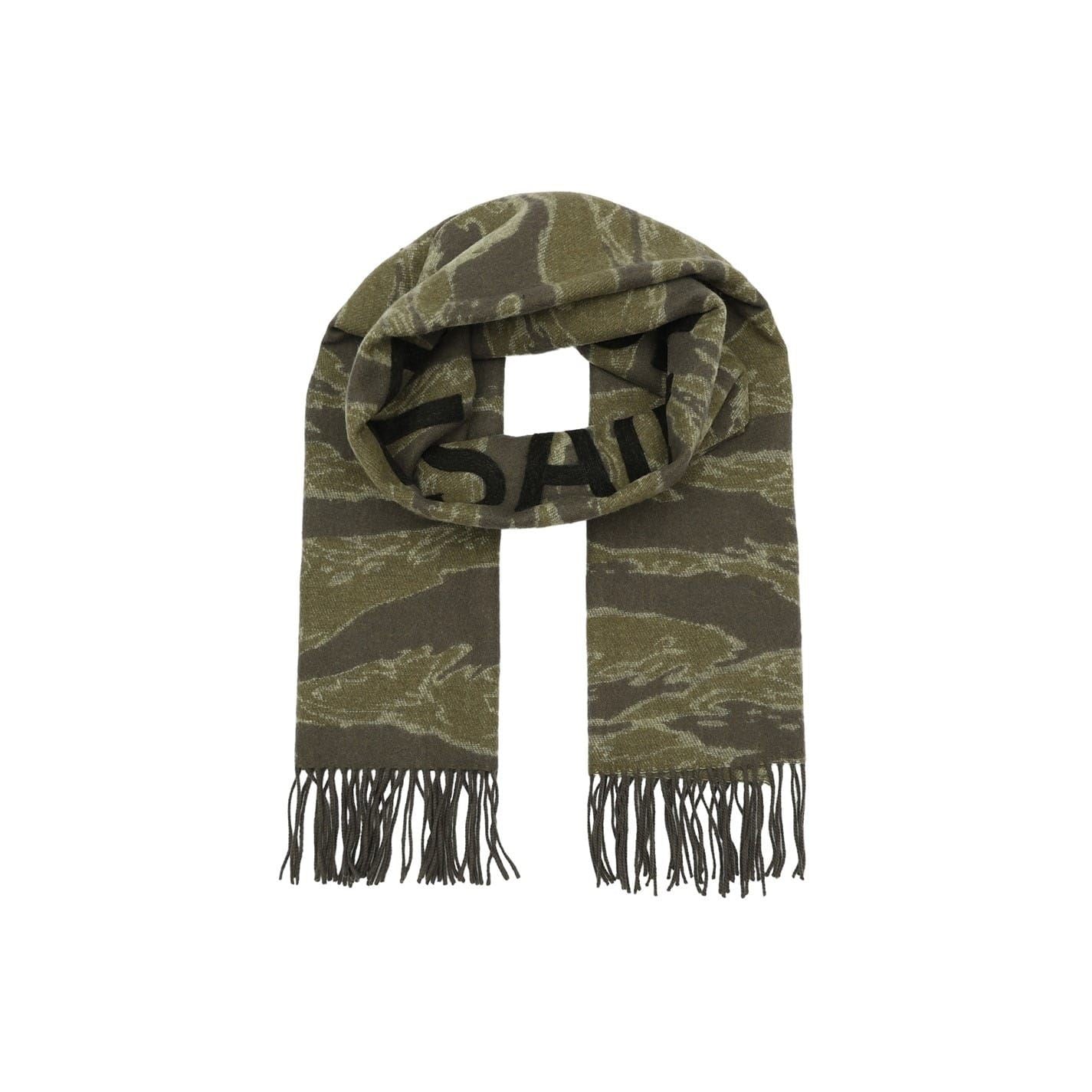 AllSaints Nova Camo Oblong Scarf with Logo