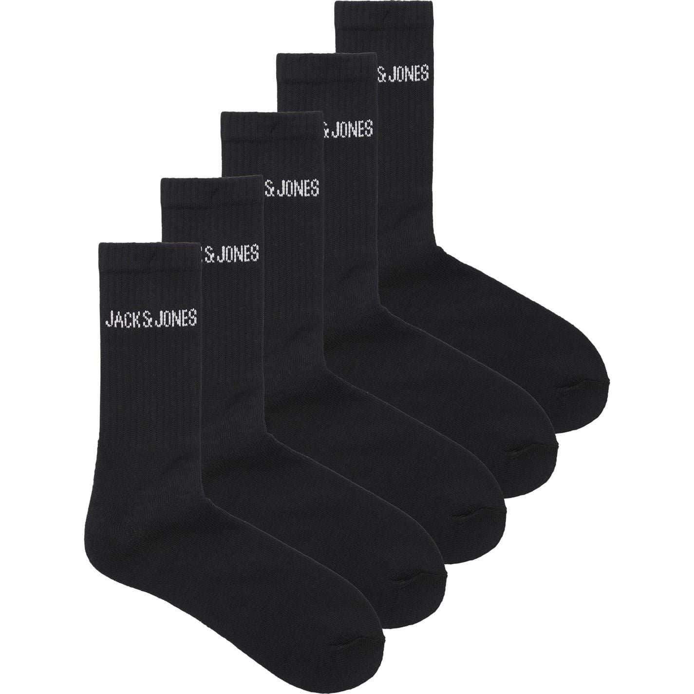 Jack and Jones Regen Mens 5 Pack Crew Socks
