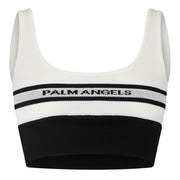 Palm Angels Cropped Scoop Neck Slim Fit Bra