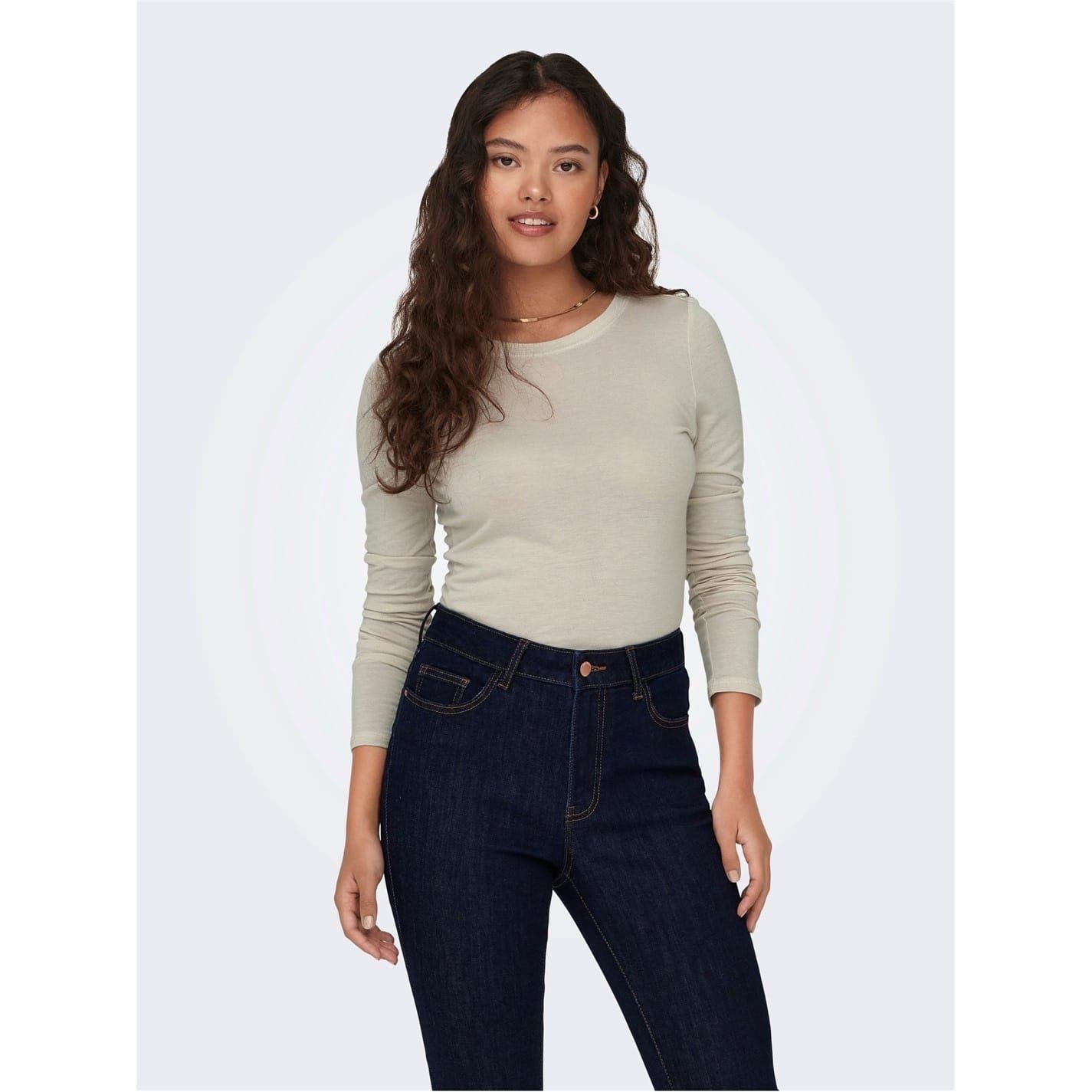 Only Slim Fit Crew Neck Long Sleeve T-Shirt